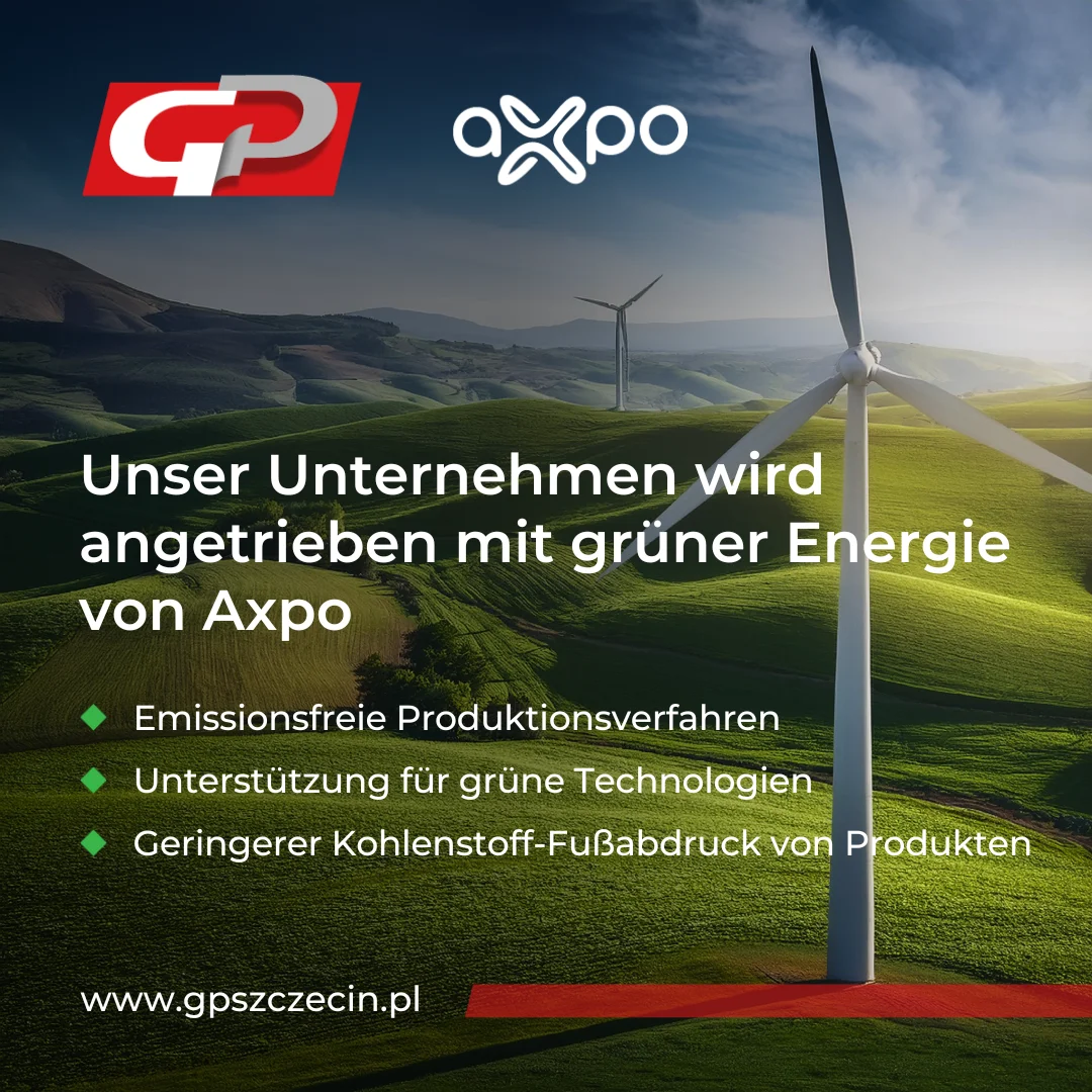 GP Unser Unternehmen wird angetrieben mit grüner Energie von Axpo